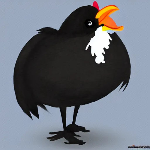 Image similar to cute black chicken pixiv