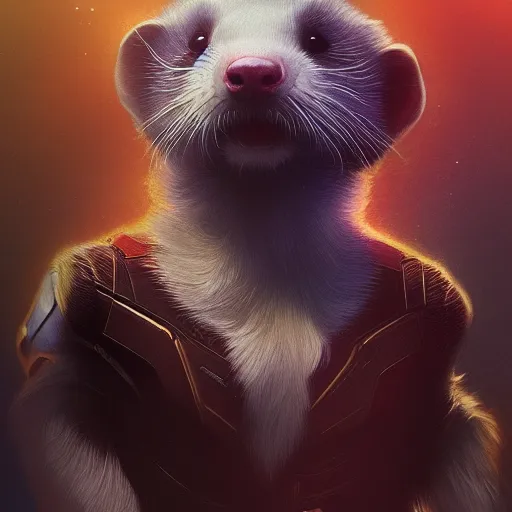 Prompt: A ferret is Thanos, hyperdetailed, artstation, cgsociety, 8k