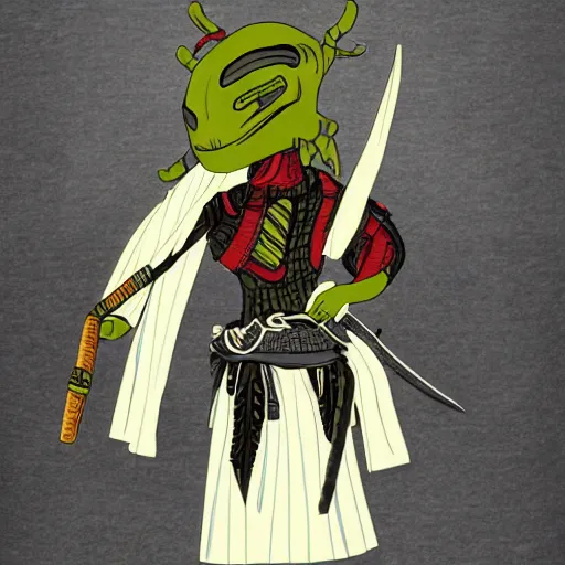 Image similar to old alien samurai