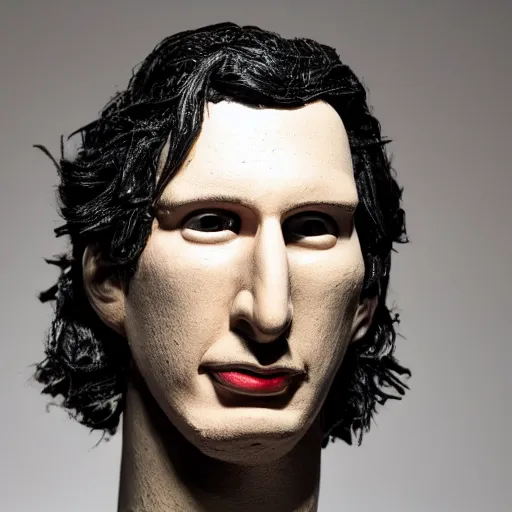 Prompt: animatronic Adam Driver, exposed wires, photo, Stan Winston studios, detailed, 4k