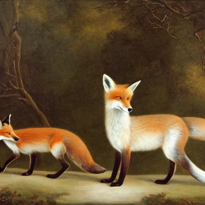 Image similar to christmas theme with a cute fox by george stubbs