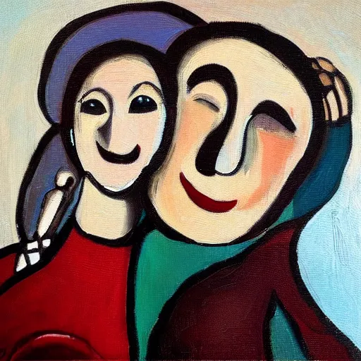 Image similar to happiness, modern painting