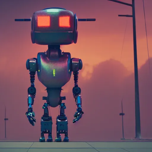 Image similar to robot wearing yoruba cap, sharp focus, sci - fi, octane render, blender, unreal engine, trending on artstation, simon stalenhag, post processing