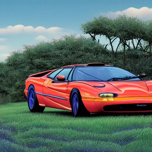 Prompt: XJ220 by Mœbius and hajime sorayama