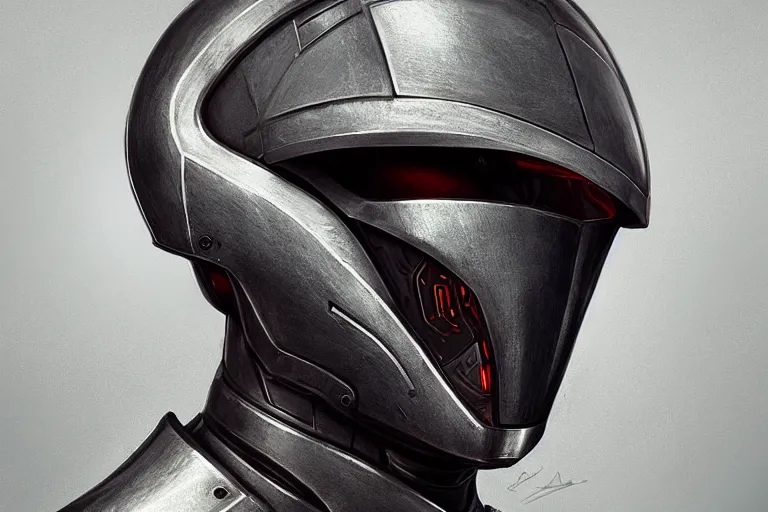 Image similar to cybernetic knight in helmet, elegant, highly detailed, sharp focus, illustration, beautiful, geometric, trending on artstation, battlefield, cinematic, artwork by wlop