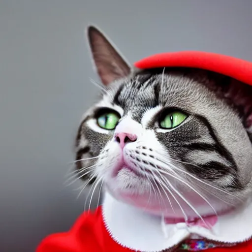 Prompt: a cat wearing a traditional polish costume