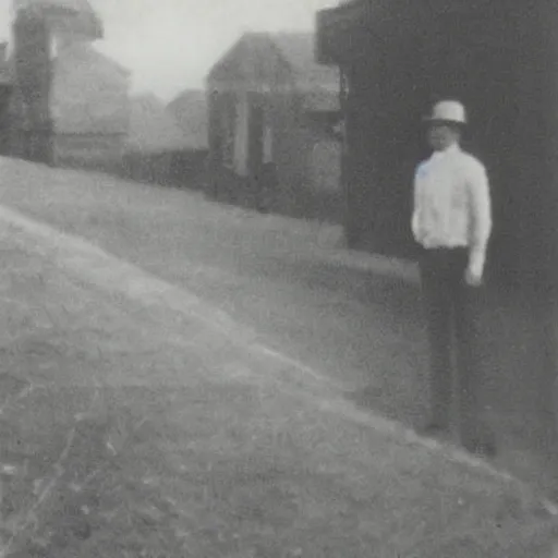 Prompt: 1 9 2 0's photograph of the last man on earth