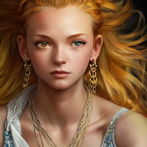 Image similar to ultra realistic illustration, marle from chrono trigger, intricate, elegant, highly detailed, digital painting, artstation, concept art, smooth, sharp focus, illustration, art by artgerm and frank frazetta and alphonse mucha