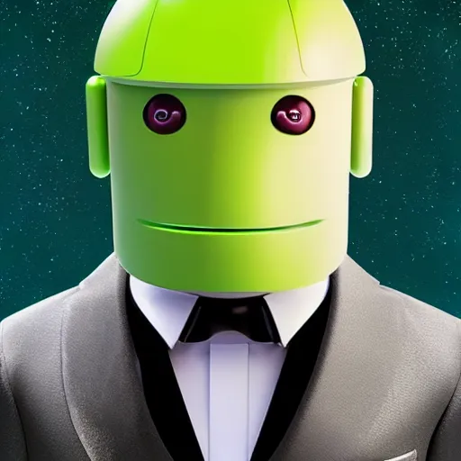 Image similar to smart face as android and human being