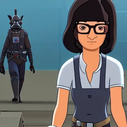 Image similar to A still of Tina Belcher in Star Wars: Rebels (2014)