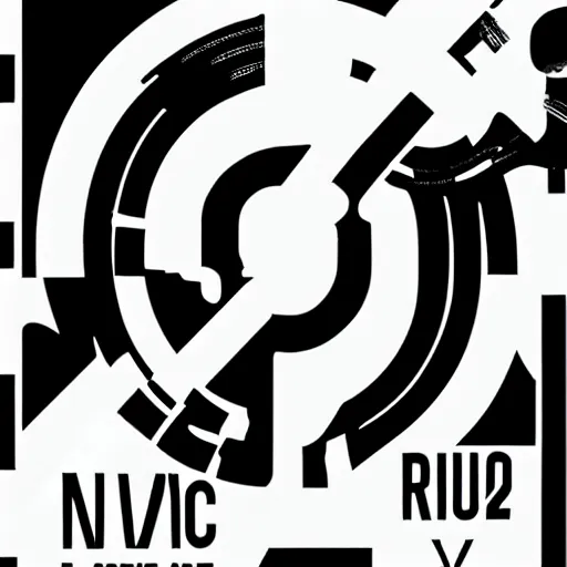 Prompt: black on white graphic poster for a techno party in style of david rudnick, acid, y 2 k