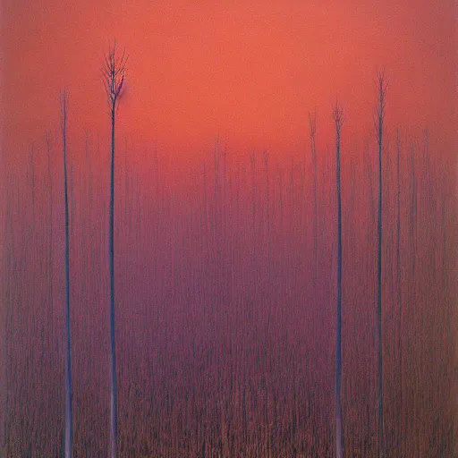 Image similar to willow tree by Zdzisław Beksiński, oil on canvas