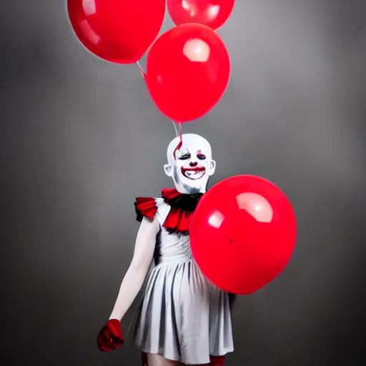 Image similar to Pennywise but he is pregnant fashion photo professional