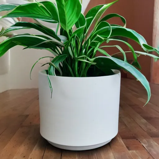 Image similar to a pot made from connecting circles houseplants