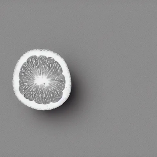 Image similar to centered hyper-realistic single piece of fruit, gray background