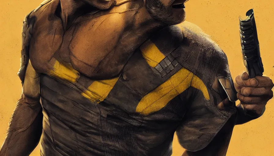 Image similar to taron egerton is wolverine, hyperdetailed, artstation, cgsociety, 8 k