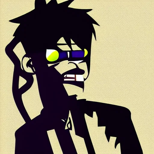 Image similar to new gorillaz band member, vector art, digital art