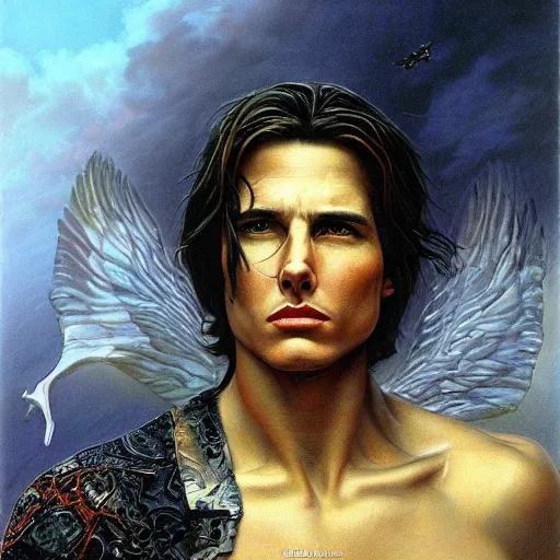 Prompt: an amazing masterpiece of art by gerald brom tom cruise