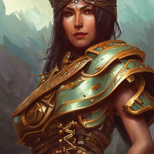 Image similar to Jeff Bezos!! Bezos female amazon warrior, closeup, D&D, fantasy, intricate, elegant, highly detailed, digital painting, artstation, concept art, matte, sharp focus, illustration, hearthstone, art by Artgerm and Greg Rutkowski and Alphonse Mucha