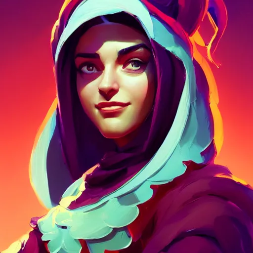 Prompt: portrait of a beautiful woman, maya ali mage, gloomhaven, dynamic lighting, gaudy colors, octane render aesthetic, matte painting concept art, official fanart behance hd artstation by jesper ejsing, by rhads and makoto shinkai and lois van baarle and ilya kuvshinov and rossdraws