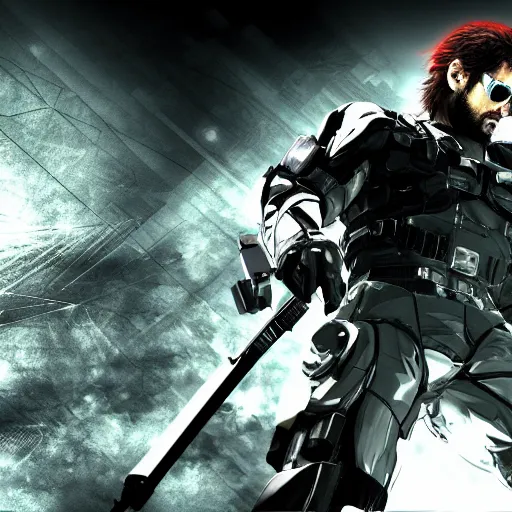 Prompt: metal gear solid rising styled wallpaper, 4k, uhd