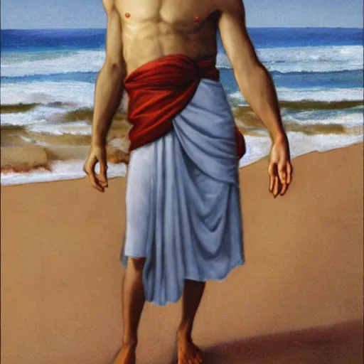 Image similar to jesus at the beach