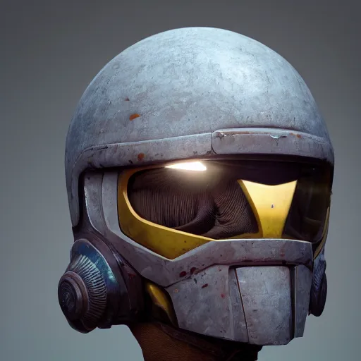 Prompt: portrait of helmet, 8 k uhd, unreal engine, octane render in the artstyle of finnian macmanus, john park and greg rutkowski