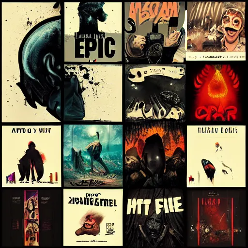 Image similar to epic album cover, scream, tending on artstation, award - winning art