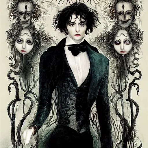 Prompt: dorian gray by tim burton