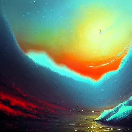 Image similar to landscape painting by Anato Finnstark