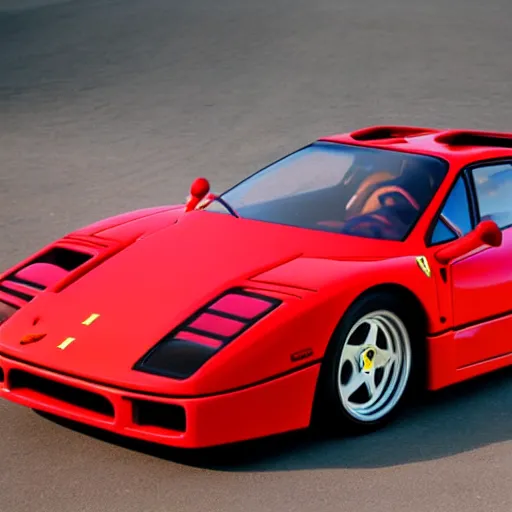 Image similar to ferrari f 4 0, photo of the year, golden hour, highly detailed