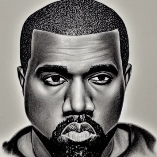 Image similar to Kanye west pencil drawing 4k detail