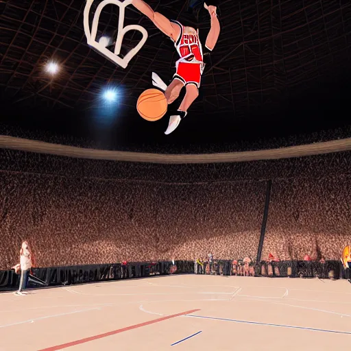 Prompt: michael jordan flying to mars with basketball, clear shot, photo shoot, realistic 8 k