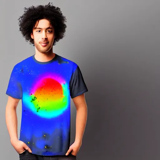 Prompt: astronaut tripping psychedelic trippy, graphic t - shirt design