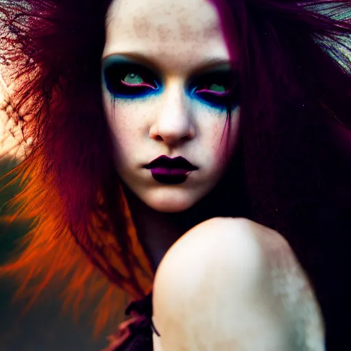 Prompt: photographic portrait of a stunningly beautiful emo goth cyberpunk renaissance female in soft dreamy light at sunset, contemporary fashion shoot, by edward robert hughes, annie leibovitz and steve mccurry, david lazar, jimmy nelsson, breathtaking, 8 k resolution, extremely detailed, beautiful, establishing shot, artistic, hyperrealistic, beautiful face, octane render