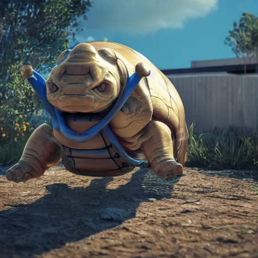 Prompt: Blastoise , unreal engine 5, cinema4D, octane render, Detailed, cinematográfic