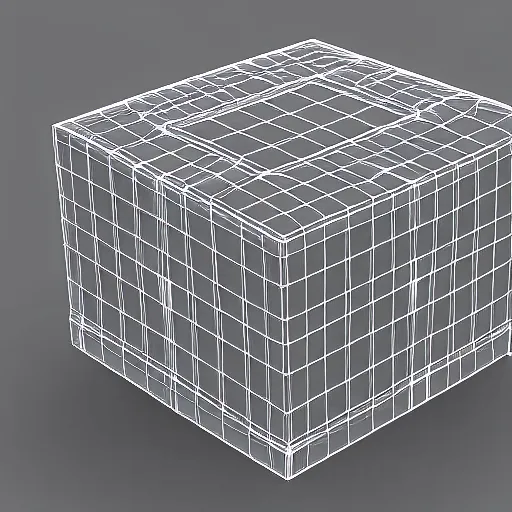 Image similar to a 3 d render of a transparent cube