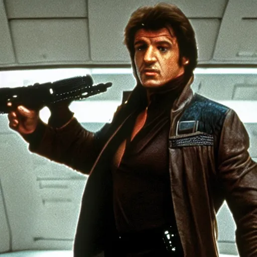 Image similar to sylvester stallone as han solo