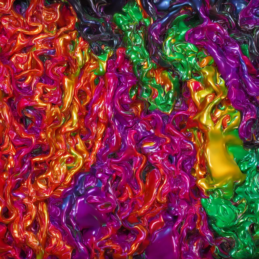 Image similar to painful pleasures by lynda benglis, octane render, colorful, 4 k, 8 k