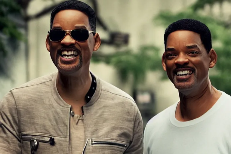 Image similar to will smith and chris rock together. ultra-detailed, 8k, octane render