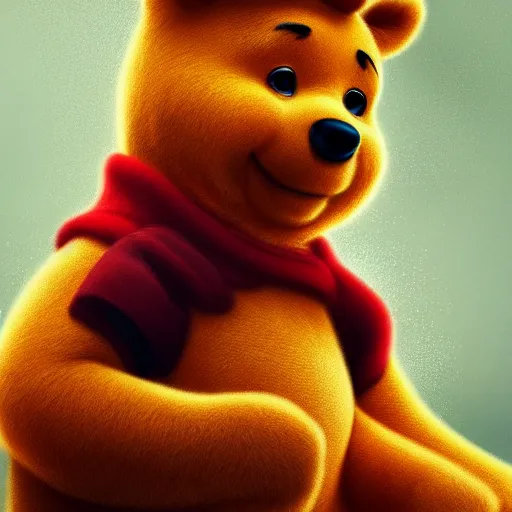 Prompt: xi jinping as winnie the pooh, award winning creature portrait photography, extremely detailed, artstation, 8 k, sensual lighting, incredible art, wlop, artgerm