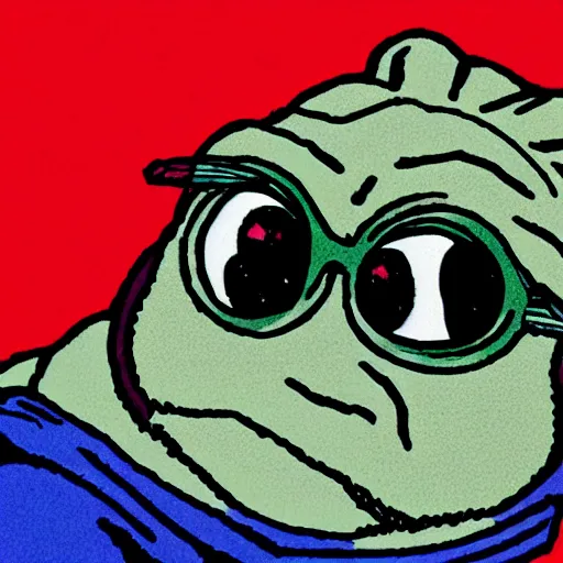 Image similar to sad pepe in a bear market