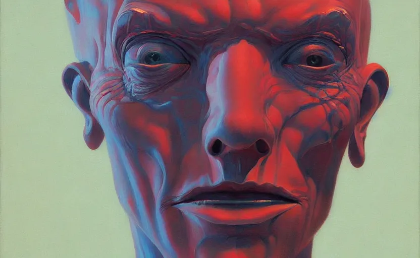 Image similar to Fractal portrait of an artificial intelligence humanoid, very coherent, painted by Edward Hopper, Wayne Barlowe, painted by James Gilleard, airbrush, art by JamesJean