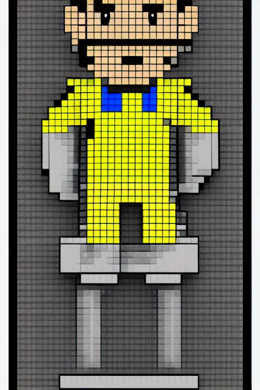 Image similar to walter white, in the style of super mario, highly detailed,