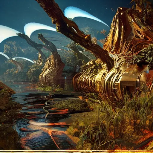 Prompt: cryengine render by android jones, syd mead, tim white and john stephens