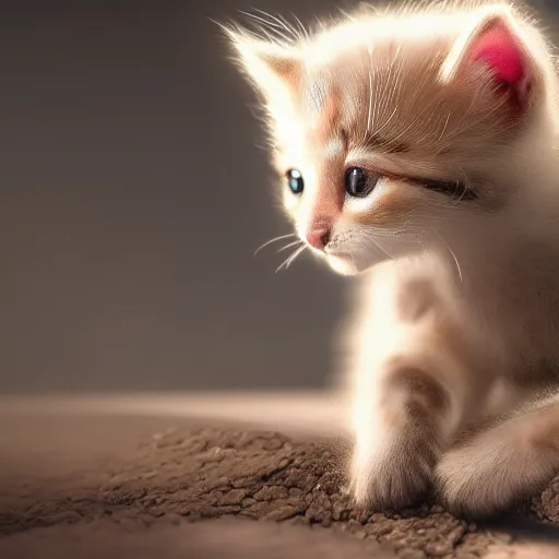 Prompt: hyperrealistic photograph of an adorable kitten, dim volumetric lighting, 8 k, octane beautifully detailed render, extremely hyper detailed, intricate, epic composition, cinematic lighting, masterpiece, trending on artstation, very very detailed, stunning, hdr, smooth, sharp focus, high resolution, award, winning photo,