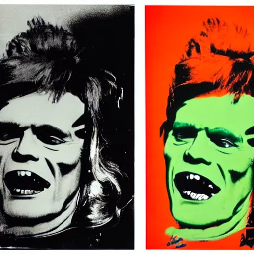 Image similar to andy warhol filming frankenstein in 1 9 7 0's, activity play centre, plastic, toy, butcher billy style