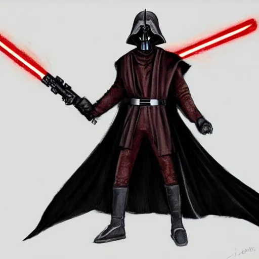 Image similar to concept art of a new Star Wars sith Lord