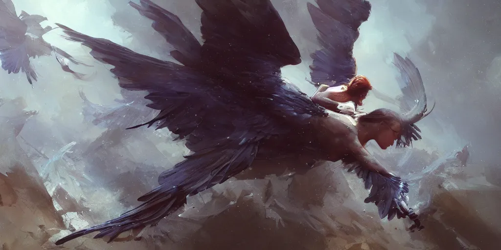 Image similar to highly detailed beautiful oil painting of wings, splash, sharp focus, dramatic, dynamic lighting, elegant, harmony, beauty, masterpiece, by riccardo federici, by james jean, by craig mullins, by jeremy mann, by makoto shinkai, by krenz cushart, by greg rutkowski, illustration, ink draw, pen