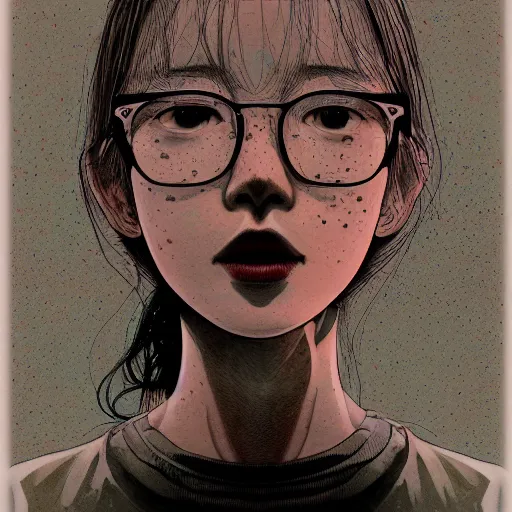 Image similar to a portrait of a girl by inio asano, beeple and james jean, aya takano color style, 4 k, super detailed